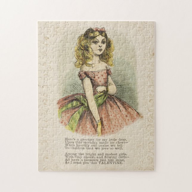 Puzzle Carte de la Saint-Valentin romantique rétro, 19e s (Vertical)