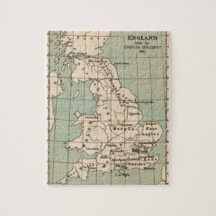 Puzzle Carte de la vieille Angleterre