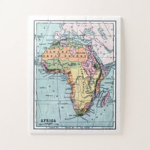 Puzzle Carte de l'Afrique vintage