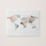 Puzzle Carte de l'aquarelle mondiale<br><div class="desc">Un cadeau artistique parfait !</div>