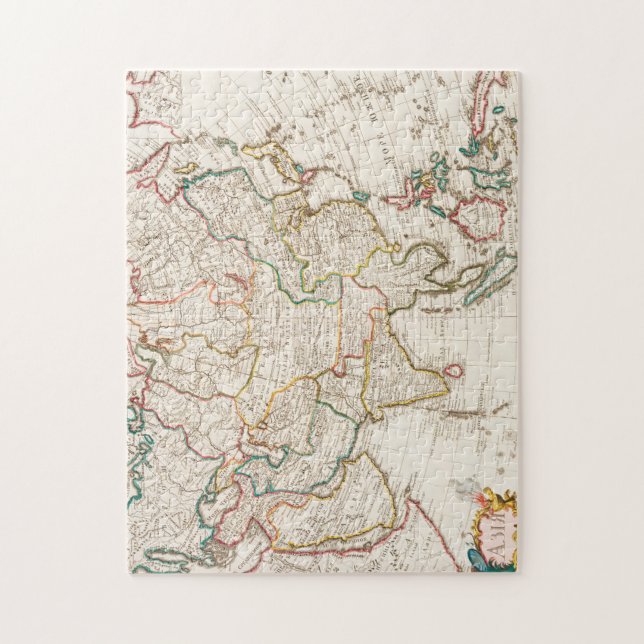 Puzzle Carte de l'Asie. Identique aux cartes de Guillaume (Vertical)