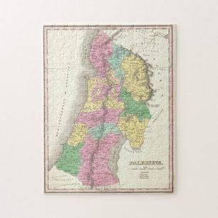 Puzzle Carte de l'état historique de Palestine en 1827