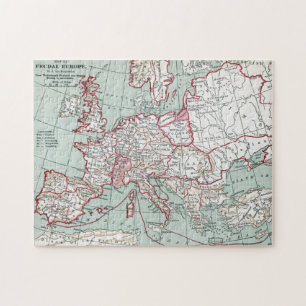 Puzzle CARTE De l'EUROPE, 12ème siècle