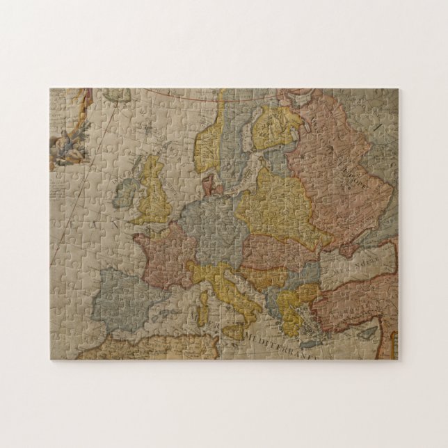 Puzzle Carte de l'Europe | 1700 (Horizontal)