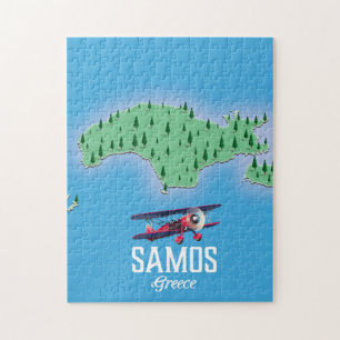 Puzzle Carte de l'île grecque de Samos