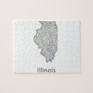 Puzzle Carte de l'Illinois