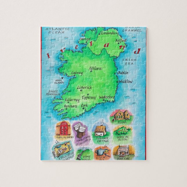 Puzzle Carte de l'Irlande (Vertical)