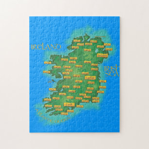 Puzzle Carte De L'Irlande