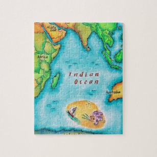 Puzzle Carte de l'océan Indien