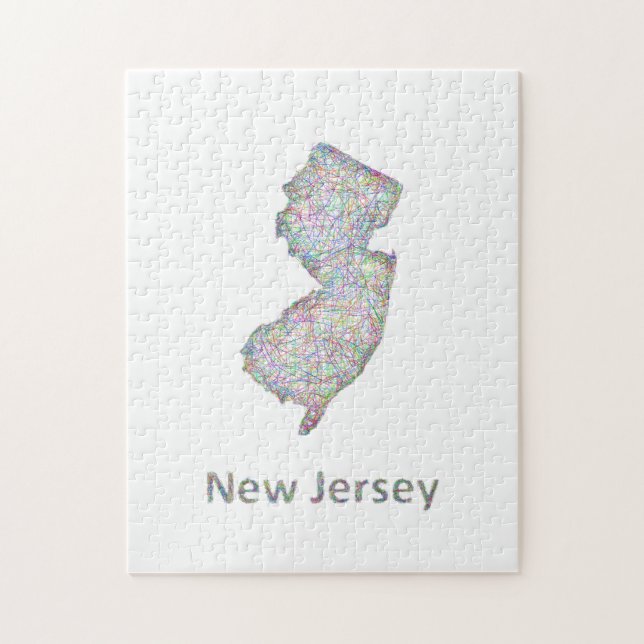 Puzzle Carte de New Jersey (Vertical)