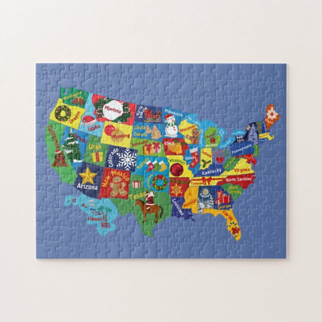 Puzzle Carte de Noël USA (Horizontal)
