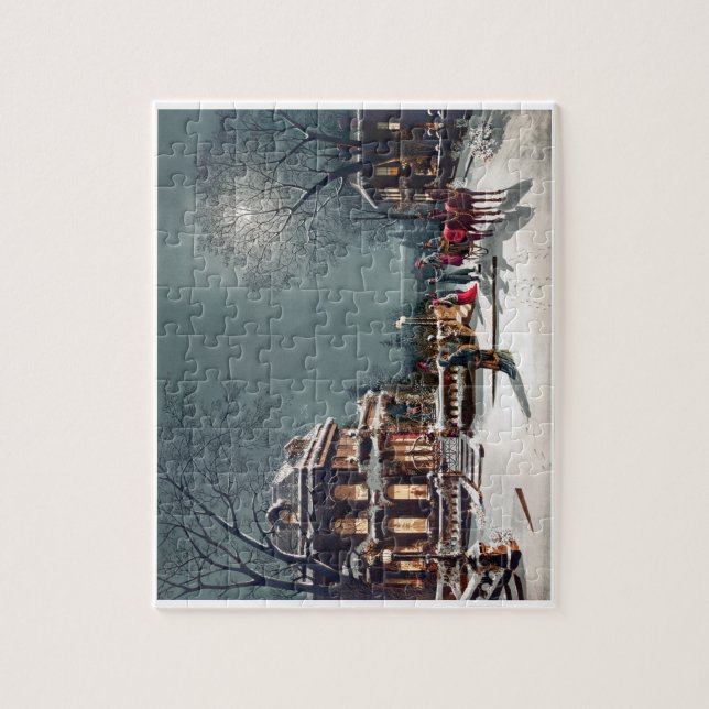 Puzzle Carte de Noël vintage (Vertical)