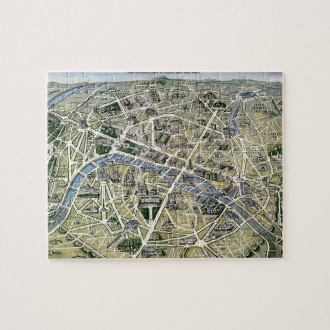 Puzzle Carte de Paris au cours de la période des Grands (Horizontal)