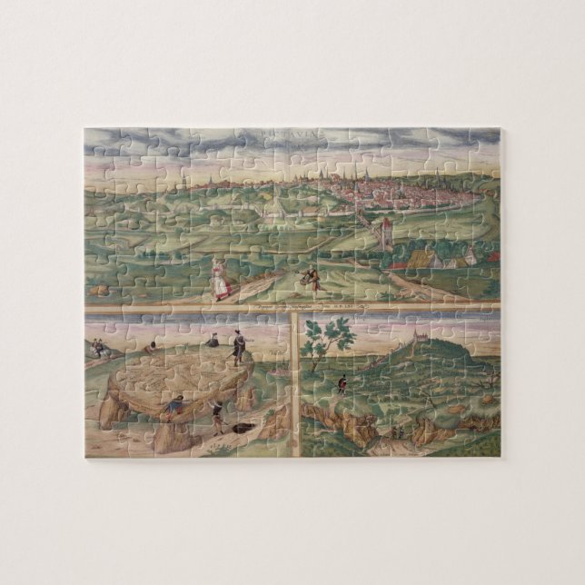 Puzzle Carte de Poitiers, de "Civitates Orbis Terrarum" b (Horizontal)