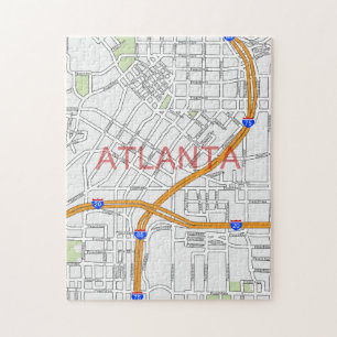 Puzzle Carte de route d'Atlanta Peachtree