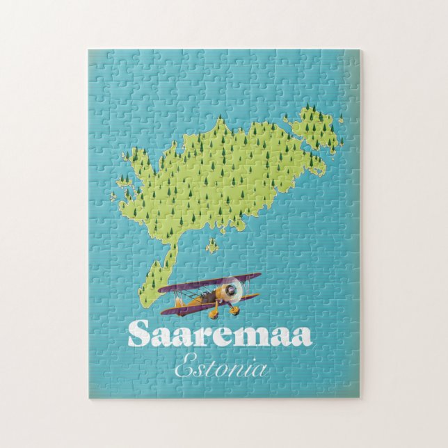 Puzzle Carte de Saaremaa Estonie  (Vertical)