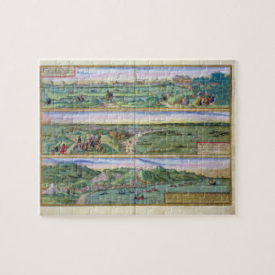 Puzzle Carte de Séville, de Cadix, et de Malaga, de