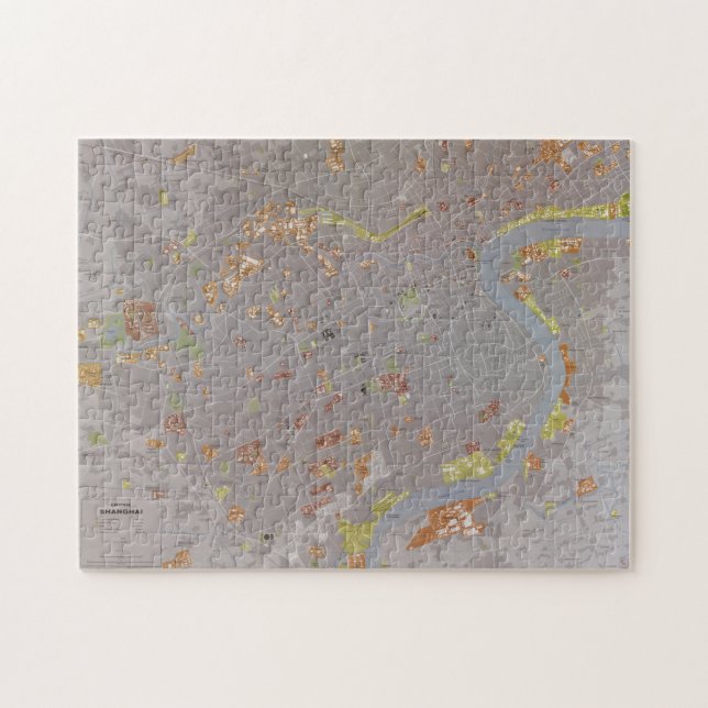 Puzzle Carte de Shanghai Chine (1983) (Horizontal)