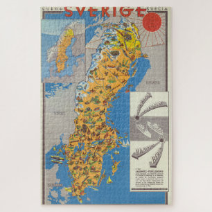 Puzzle Carte de Suède