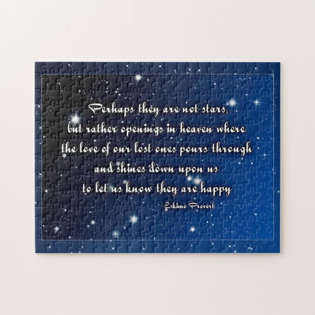 Puzzle Carte de sympathie Eskimo proverbe - étoiles (Horizontal)