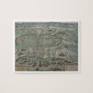 Puzzle Carte de Tunis, de "Civitates Orbis Terrarum" par