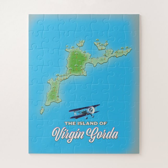 Puzzle Carte de Virgin Gorda (Vertical)