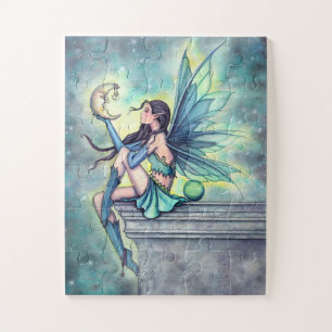 Puzzle Carte de vœux fantaisie de fée de l'amie de la lun