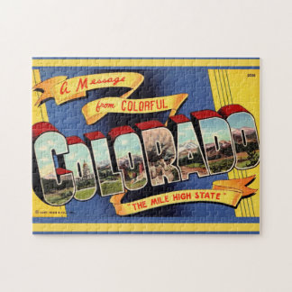 Puzzle Carte de vœux vintage Colorado 11x14