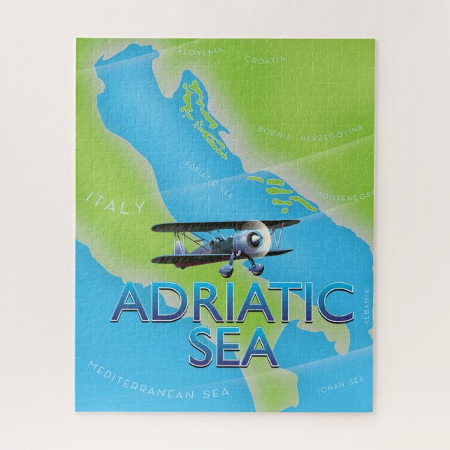 Puzzle Carte de vol de la mer Adriatique (Vertical)