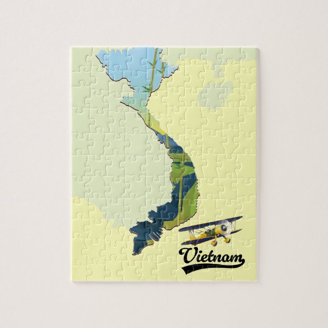 Puzzle Carte de voyage Vietnam (Vertical)