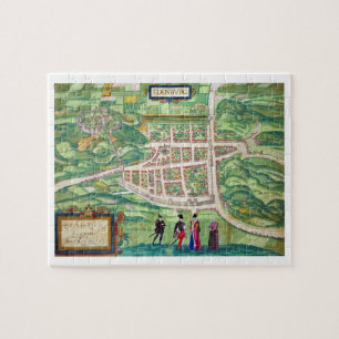 Puzzle Carte d'Edimbourg, de 'Civitates Orbis Terrarum
