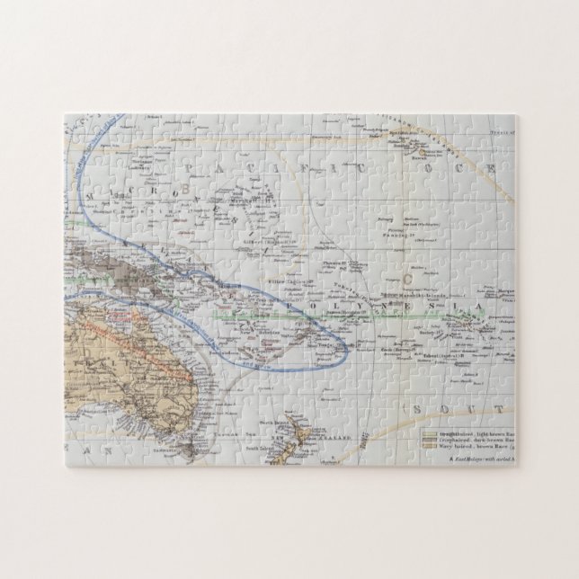 Puzzle Carte des courses d'Océanie et de l'Autralasie (Horizontal)