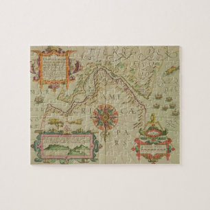 Puzzle Carte des détroits de Magellan, Patagonia, du M