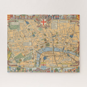 Puzzle Carte des enfants de Londres, Angleterre