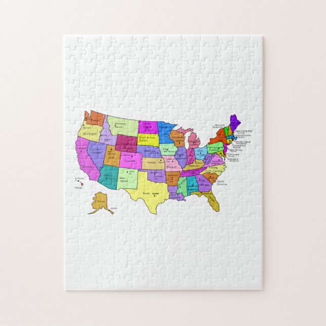 Puzzle Carte des Etats-Unis (Vertical)