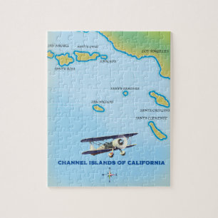 Puzzle Carte des îles Anglo-Normandes de Californie