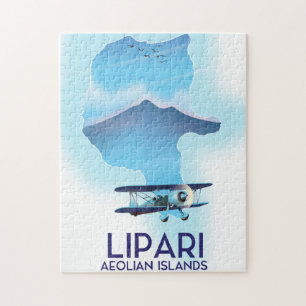 Puzzle Carte des îles Éoliennes de Lipari