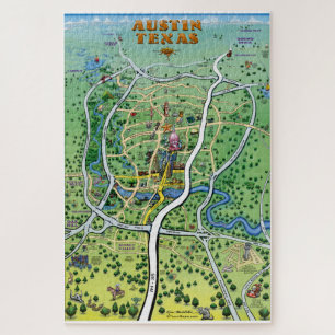Puzzle Carte des loisirs d'Austin Texas