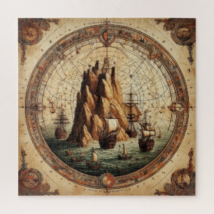 Puzzle Carte des navires portugais anciens 1