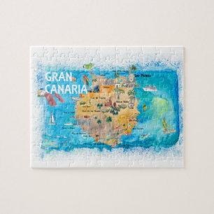 Puzzle Carte des voyages de Gran Canaria