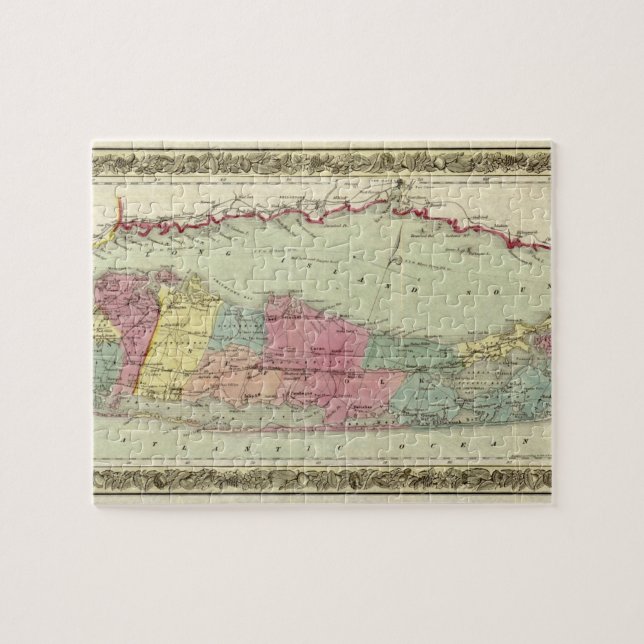 Puzzle Carte des voyageurs de Long Island, 1855-1857 (Horizontal)