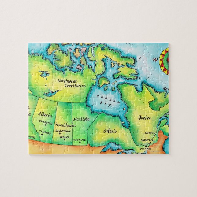 Puzzle Carte du Canada (Horizontal)