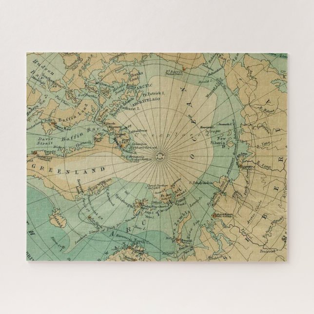 Puzzle Carte du cercle arctique (Horizontal)
