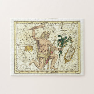 Puzzle Carte du ciel vintage Constellation d'Hercules