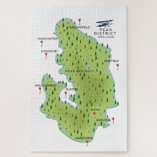 Puzzle Carte du district de Peak Angleterre