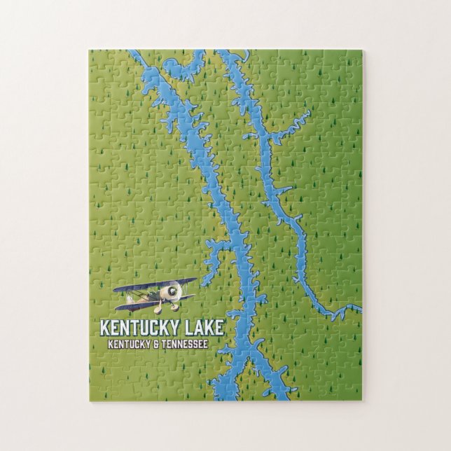 Puzzle Carte du lac Kentucky USA (Vertical)