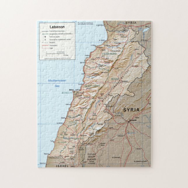Puzzle Carte du Liban (2002) (Vertical)