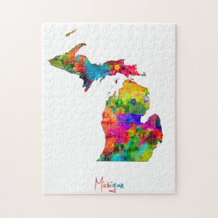 Puzzle Carte du Michigan