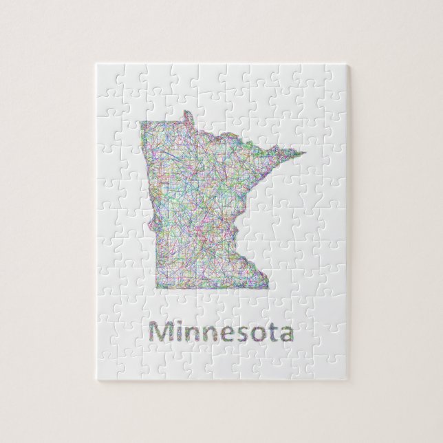Puzzle Carte du Minnesota (Vertical)