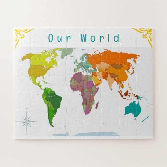 Puzzle Carte du monde  (Horizontal)